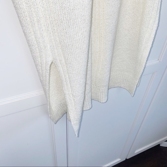 ASTR Knit Choker Neckline Keyhole Back XS Y2K Cream Longline Sweater Vest - Picture 10 of 13